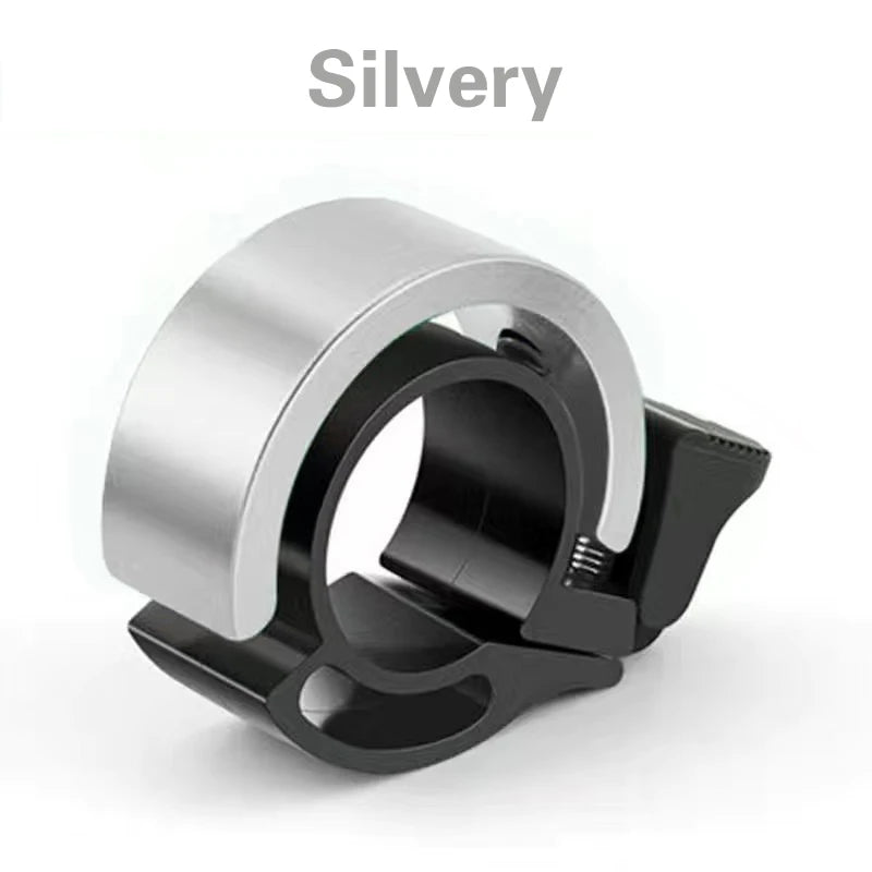 Bicycle Bell Sleek Handlebar Wraparound Design silver