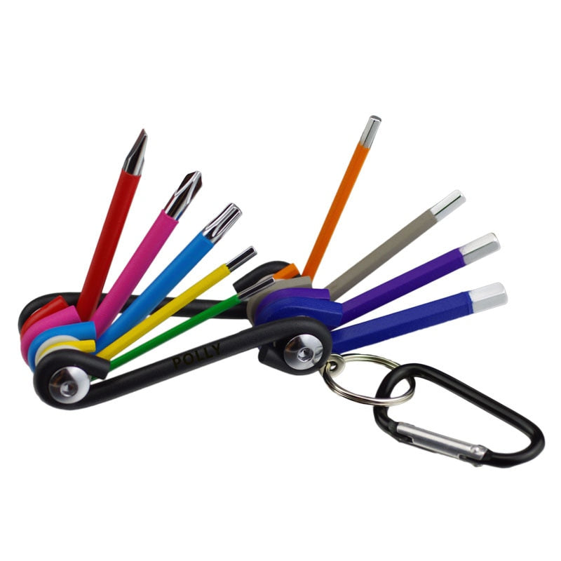 9Pcs 1.5mm-10mm Bike Tools Color Coded Ball-End Hex Allen Key