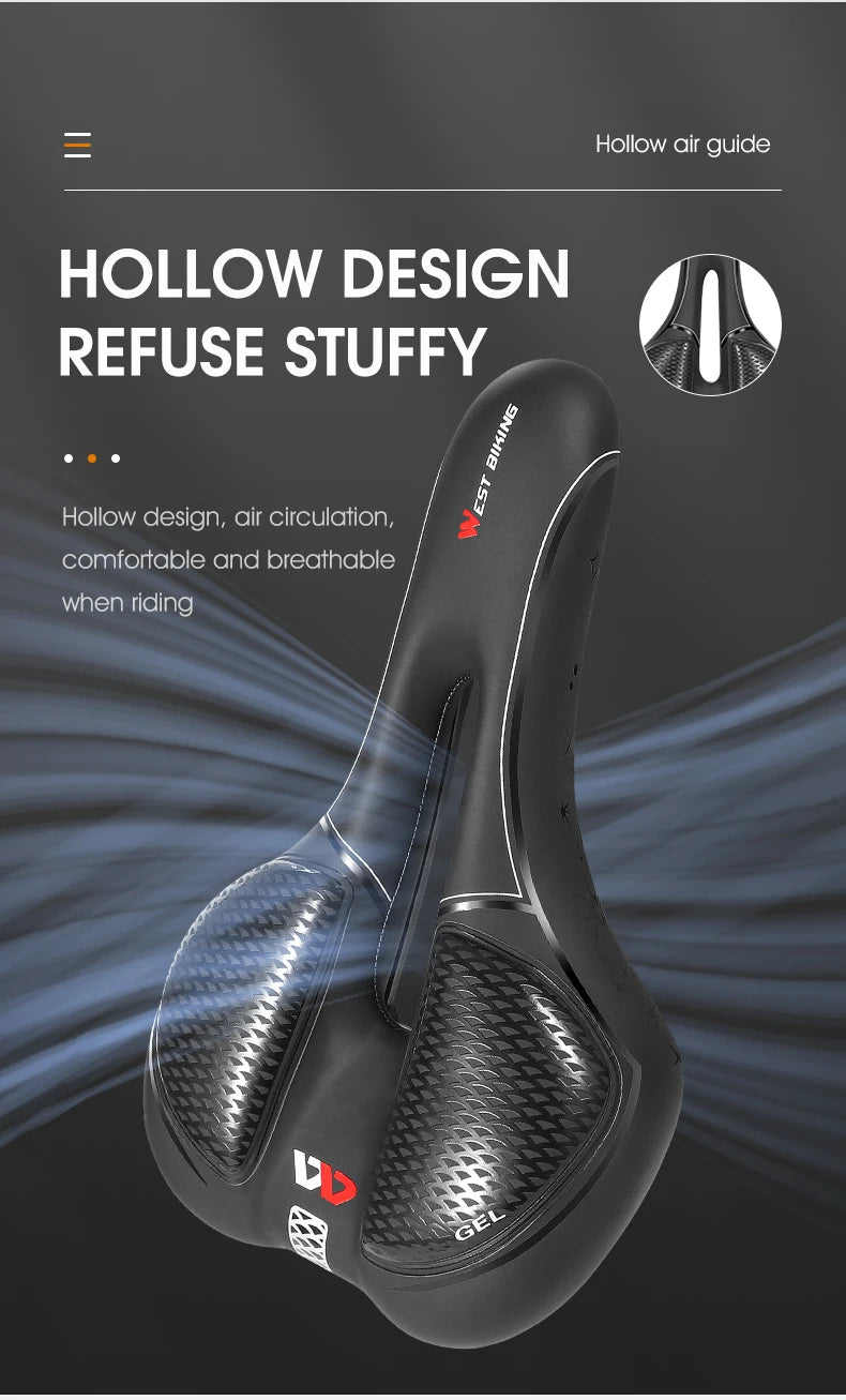 WEST BIKING Gel Comfort Bicycle Saddle