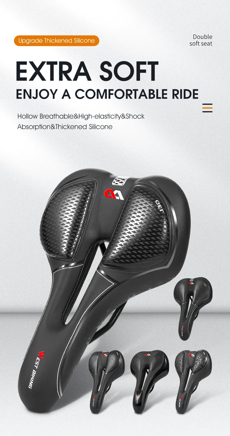 WEST BIKING Gel Comfort Bicycle Saddle