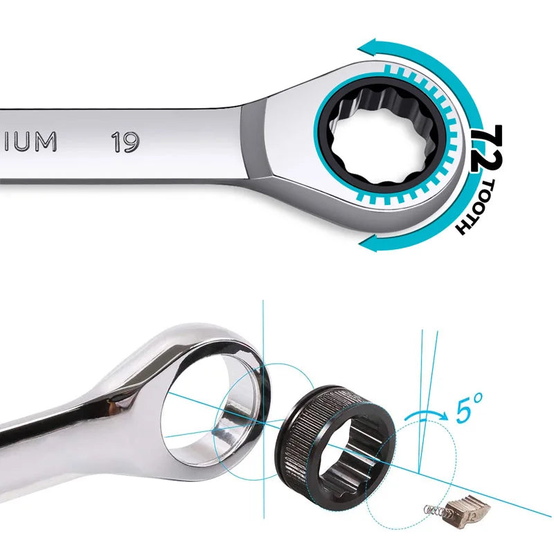 Bike Tools Ratchet Spanner Sets from 8 mm to 22 mm