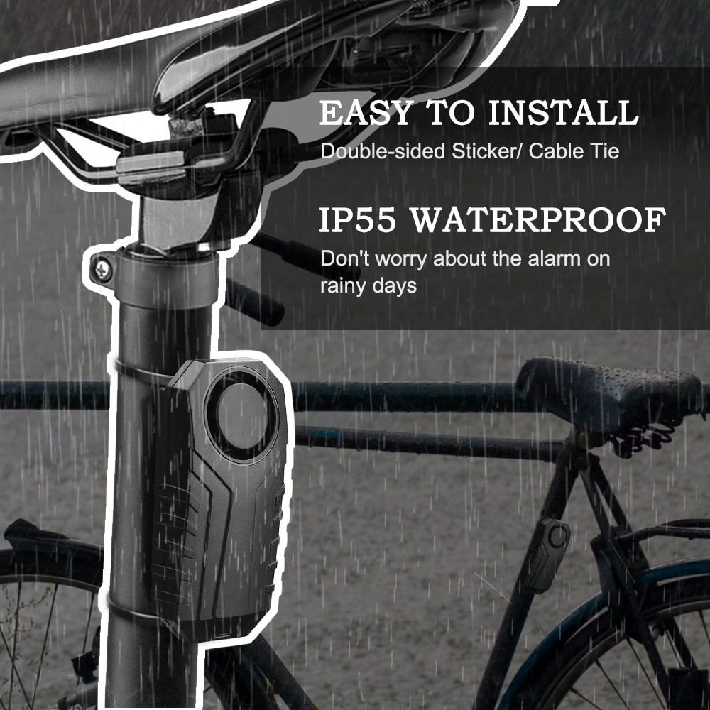 Waterproof Bicycle Anti-Theft Alarm with Wireless Remote Control