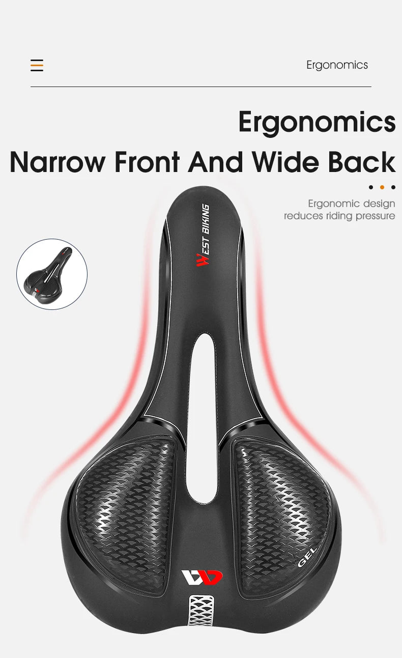WEST BIKING Gel Comfort Bicycle Saddle