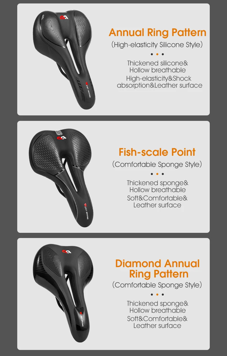 WEST BIKING Gel Comfort Bicycle Saddle