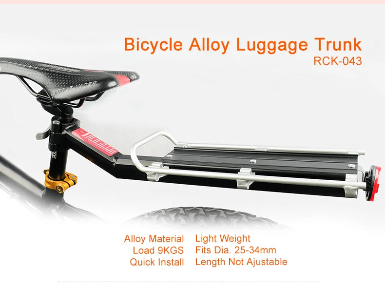 Bicycle Rack, for Bike Cargo, great with bicycle pannier bags