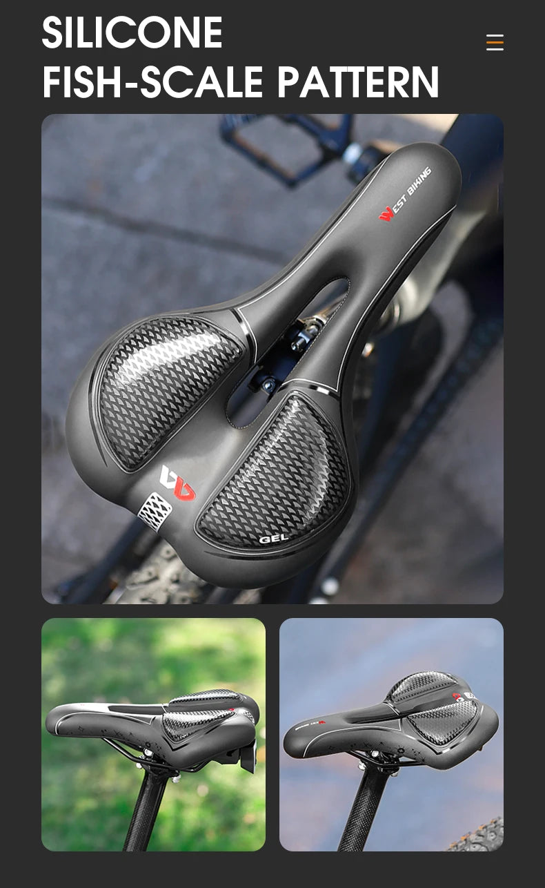 WEST BIKING Gel Comfort Bicycle Saddle