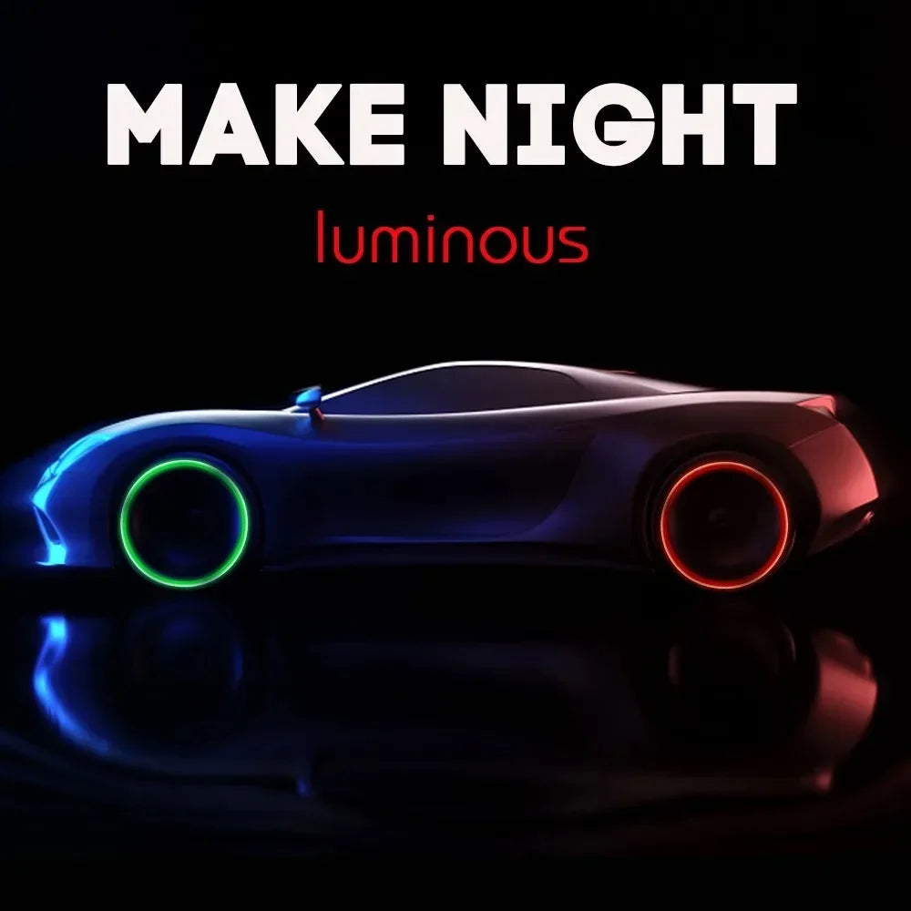 20 PCS Luminous Tyre Dust Valve Caps Schrader fit for Bike Wheel