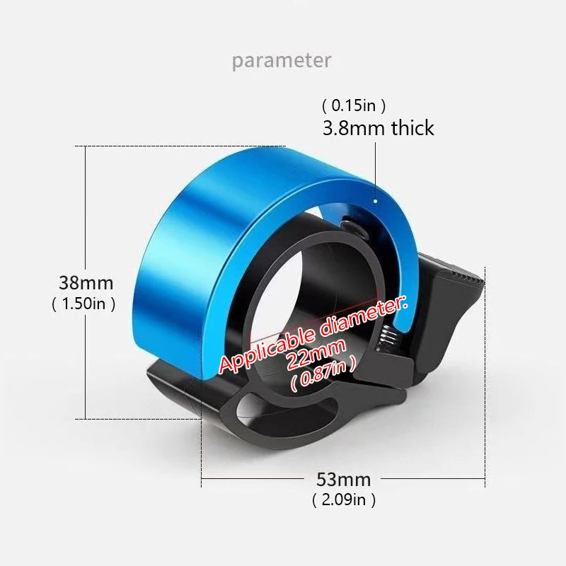 Bicycle Bell Sleek Handlebar Wraparound Design