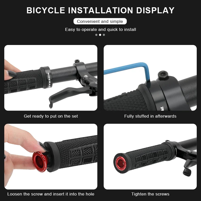 A Pair Riderace Bike Handlebar End Plugs in jazzy shades