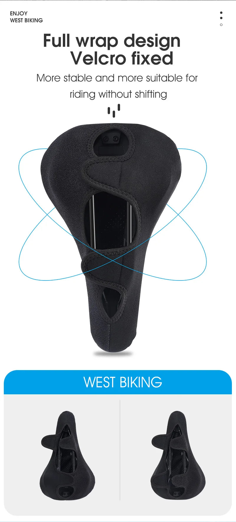 PU Leather Comfy GEL Silicone Cycling Seat Cover