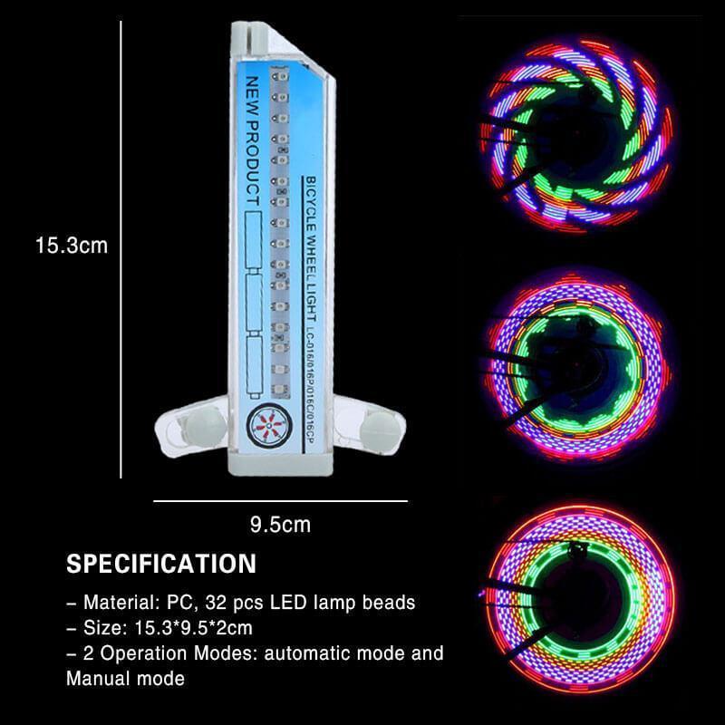 3D Bicycle Spoke LED Lights Be stylish safe and visible