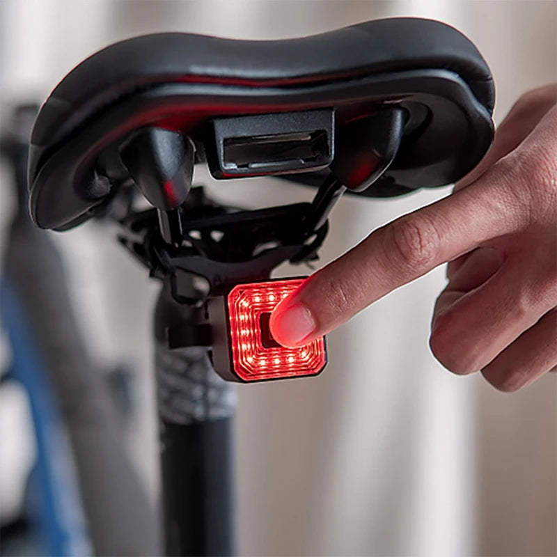 ENLEE Rear Bicycle Light, USB charging, built in power display indicator, IPX6-Waterproof