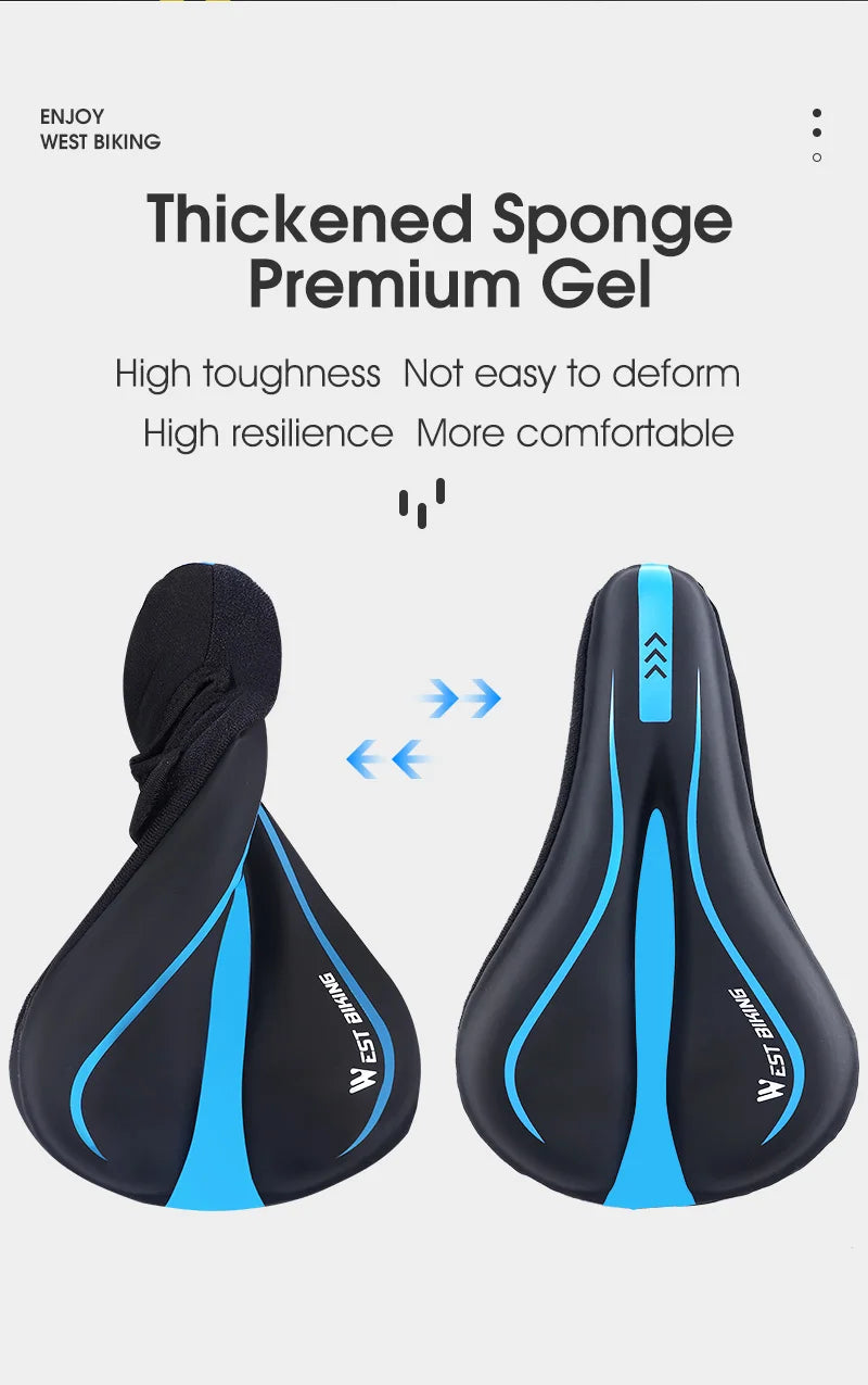 PU Leather Comfy GEL Silicone Cycling Seat Cover
