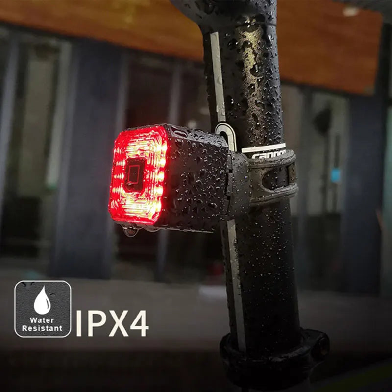 ENLEE Rear Bicycle Light, USB charging, built in power display indicator, IPX6-Waterproof