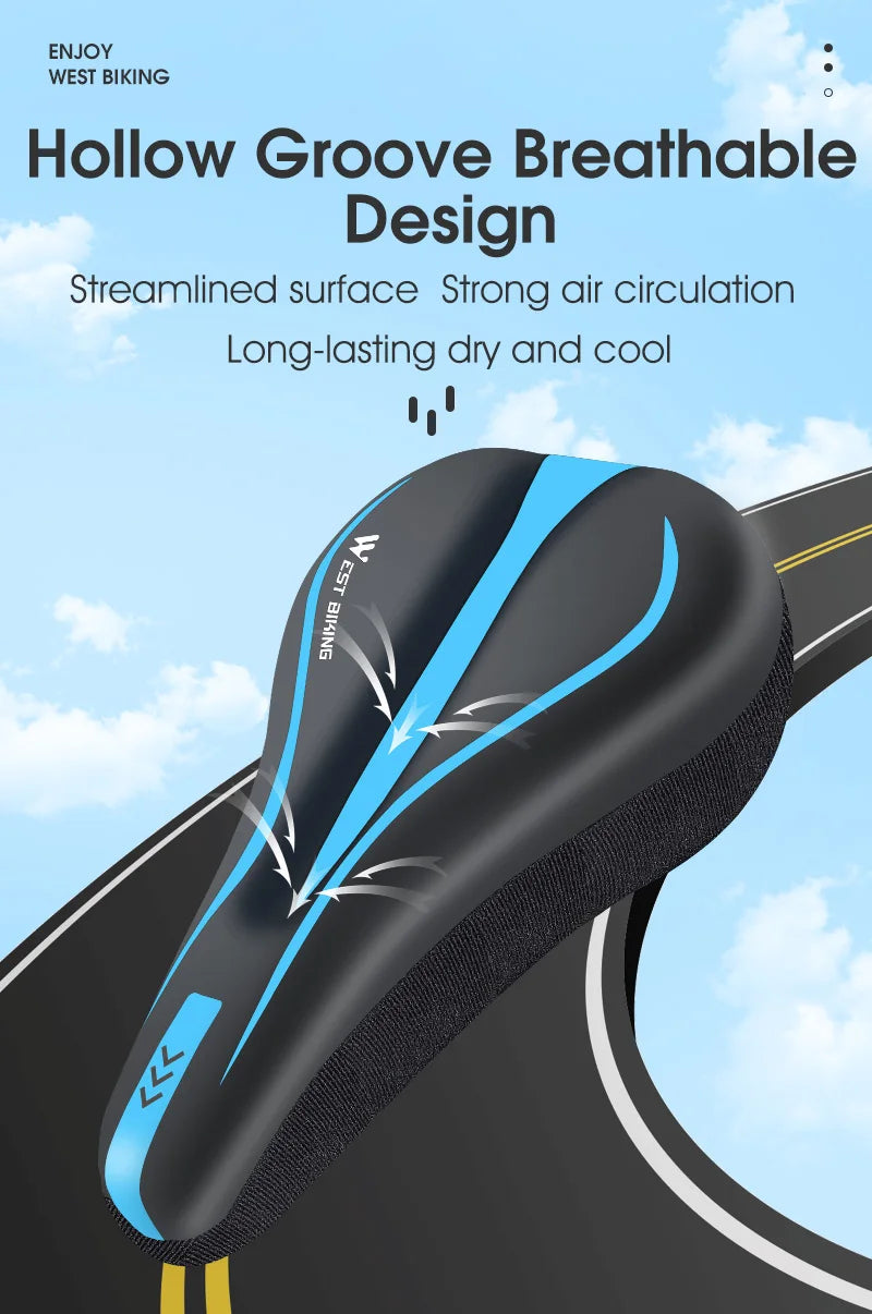 PU Leather Comfy GEL Silicone Cycling Seat Cover