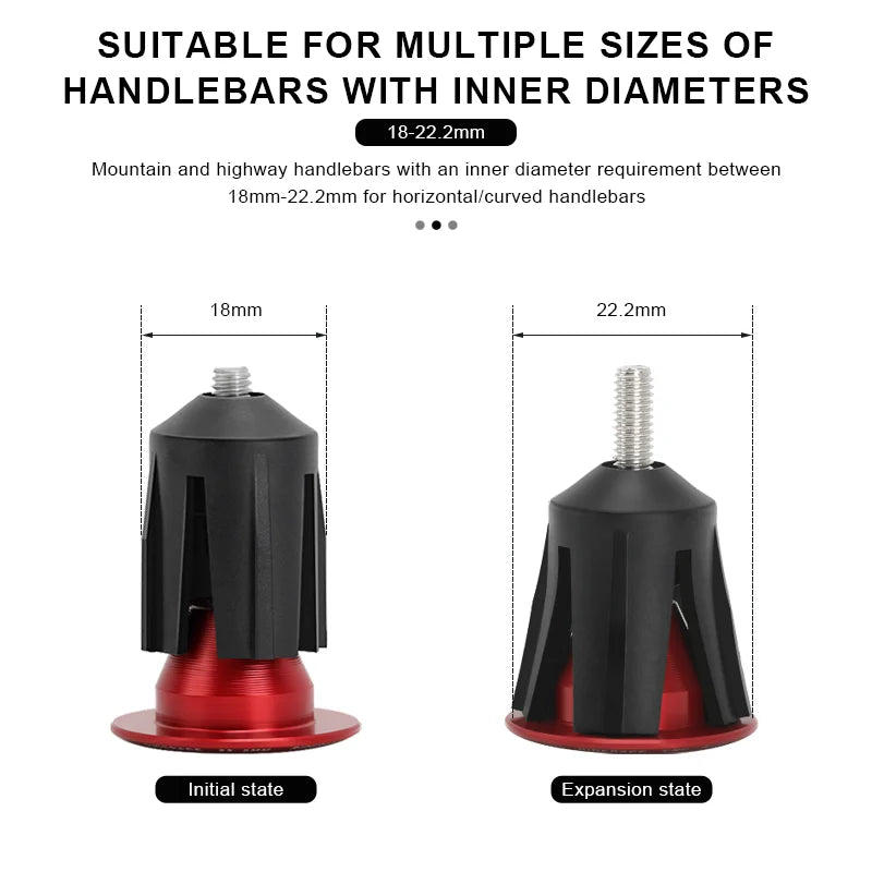 A Pair Riderace Bike Handlebar End Plugs in jazzy shades