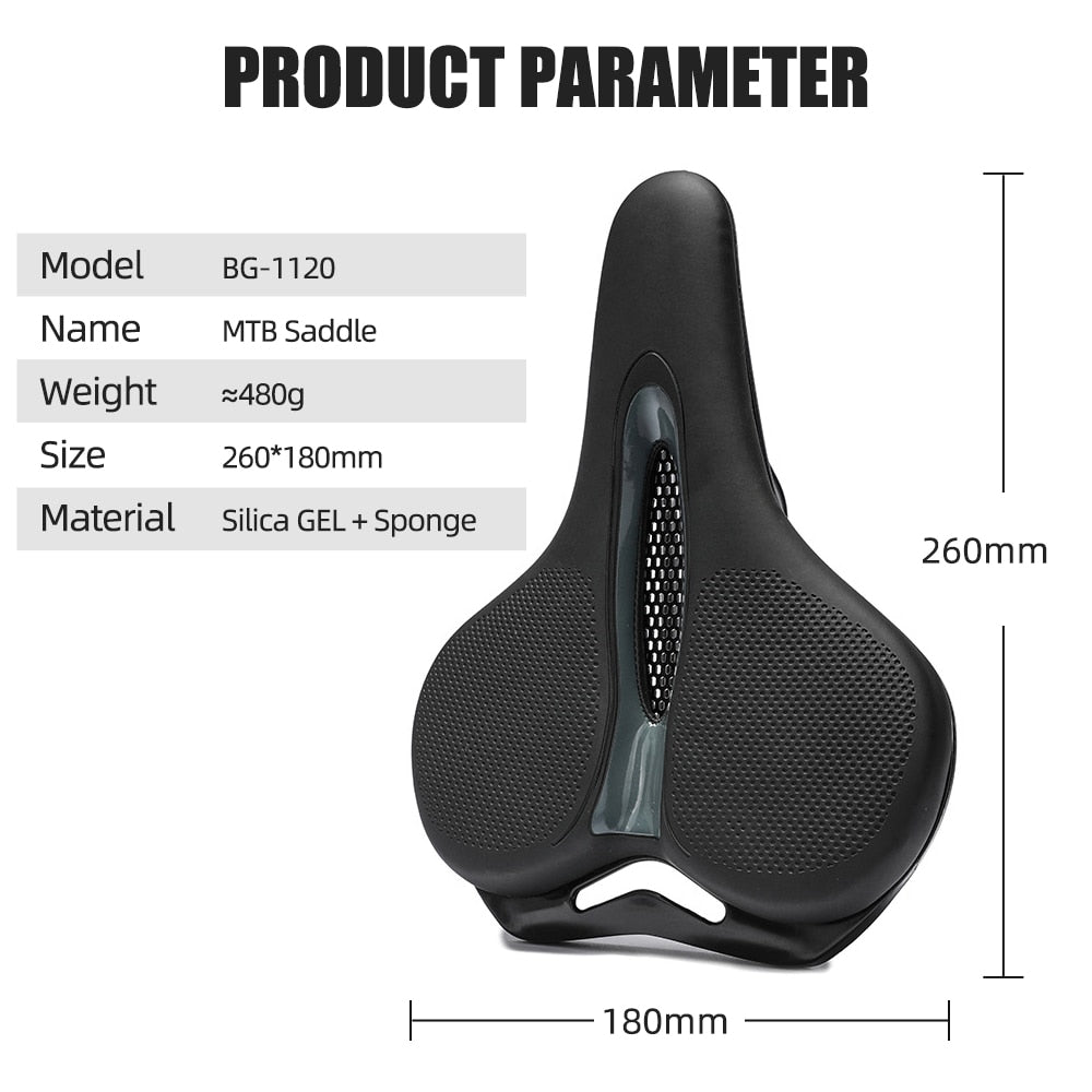 Bike Seat Comfy Gel Bicycle Saddle