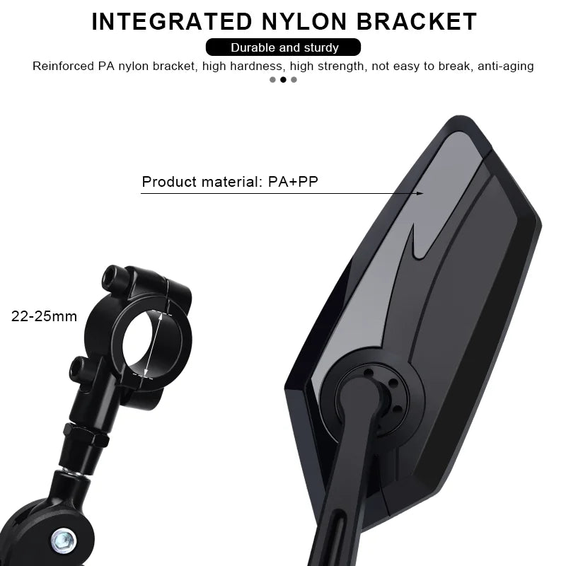 Riderace Set of Rear View Bicycle Mirrors