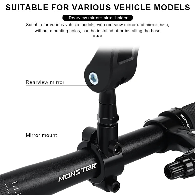 Riderace Set of Rear View Bicycle Mirrors
