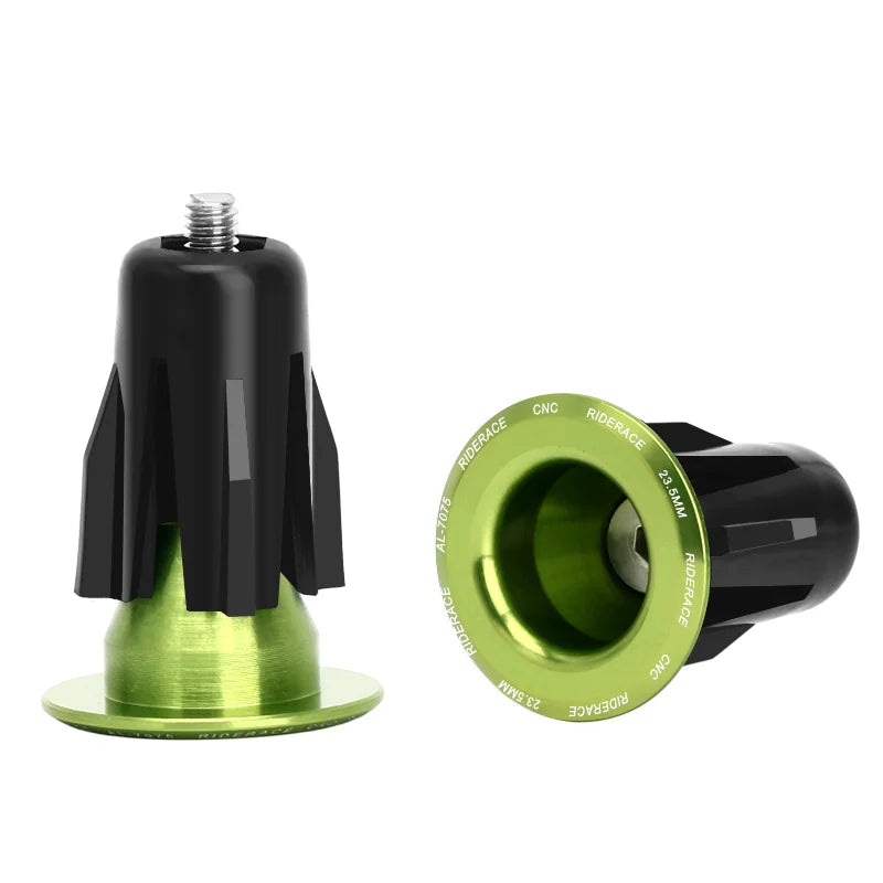 A Pair Riderace Bike Handlebar End Plugs in jazzy shades