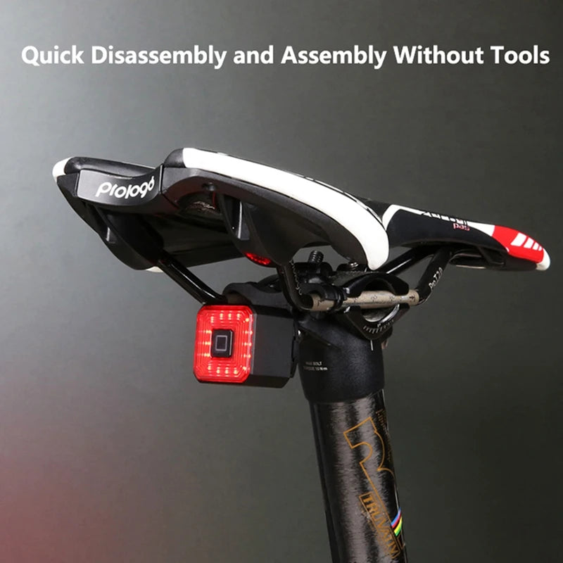 ENLEE Rear Bicycle Light, USB charging, built in power display indicator, IPX6-Waterproof