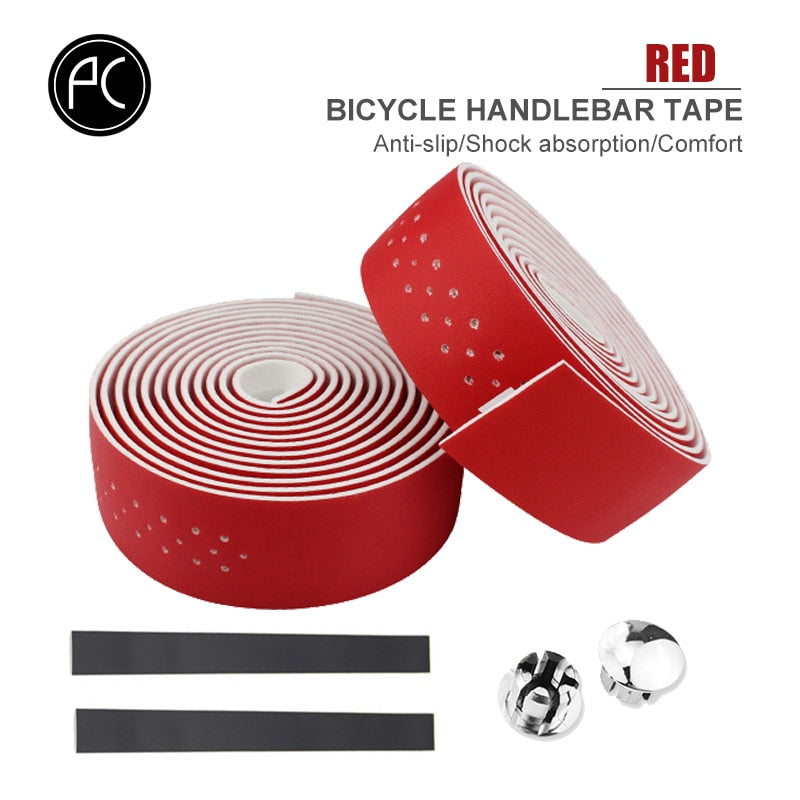 Road Bike Handlebar Tape Road Bike PU Leather, Perforated and Breathable