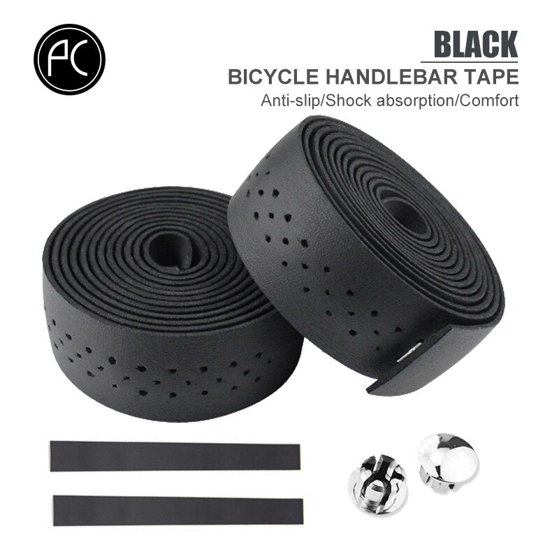 Road Bike Handlebar Tape Road Bike PU Leather, Perforated and Breathable