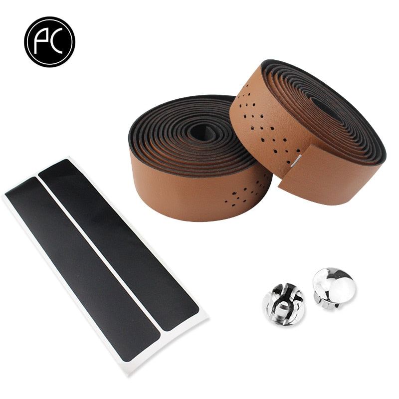Road Bike Handlebar Tape Road Bike PU Leather, Perforated and Breathable