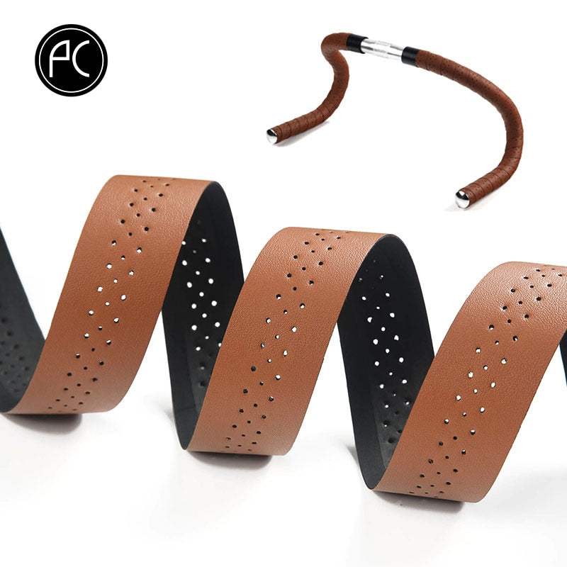 Road Bike Handlebar Tape Road Bike PU Leather, Perforated and Breathable