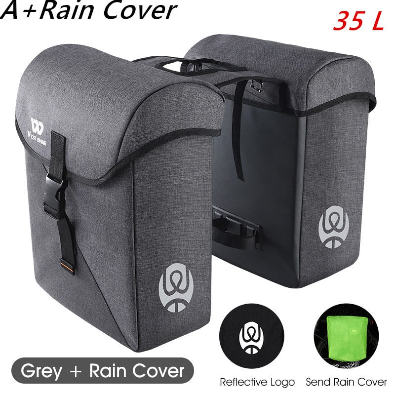 25L-35L Cycling rear rack Pannier Bags, for road, mountain and electric bikes.
