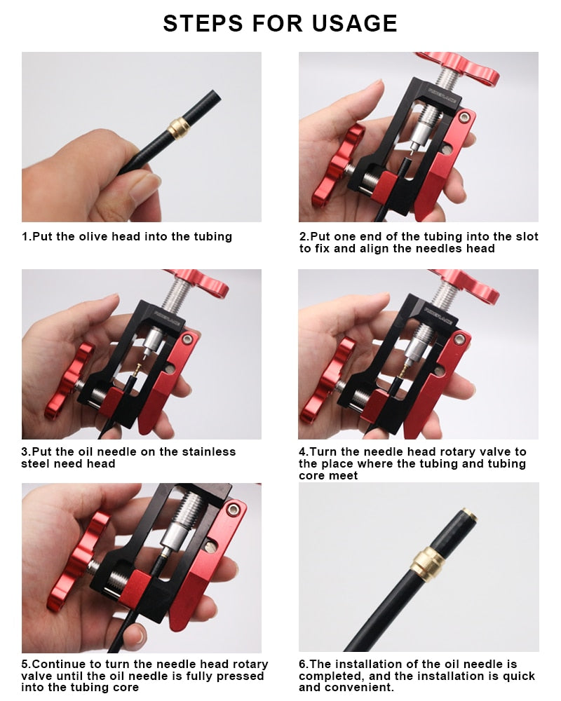 Bicycle Brake Hydraulic Needle Insert Tool for Hydraulic Brakes.