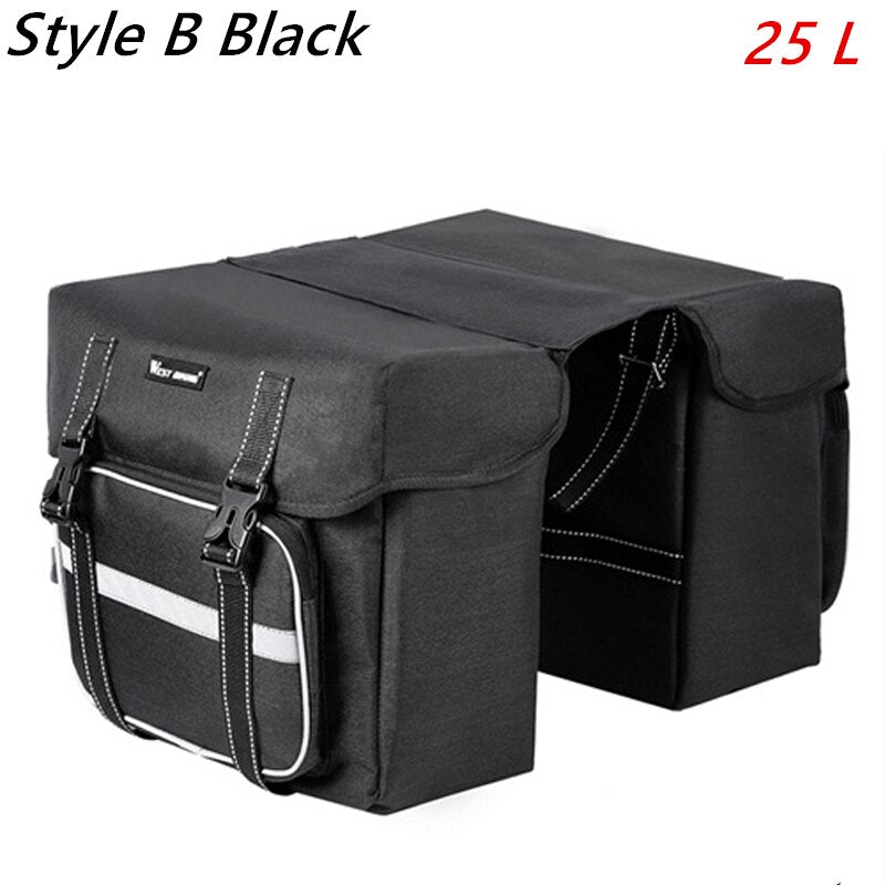 25L-35L Cycling rear rack Pannier Bags, for road, mountain and electric bikes.