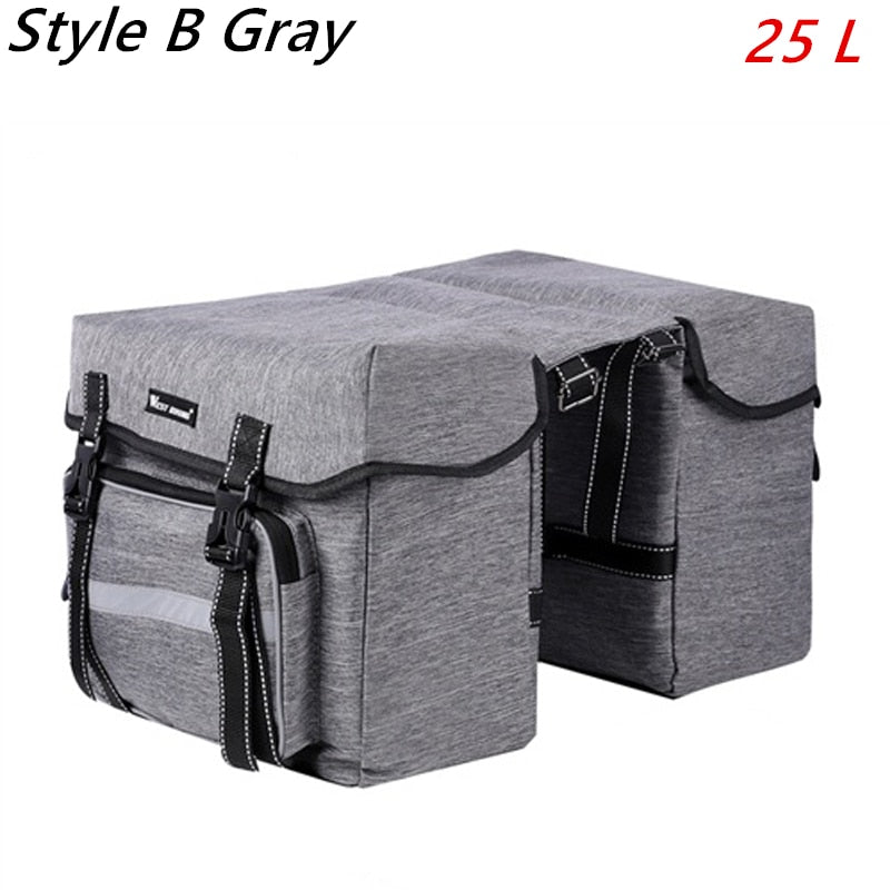 25L-35L Cycling rear rack Pannier Bags, for road, mountain and electric bikes.