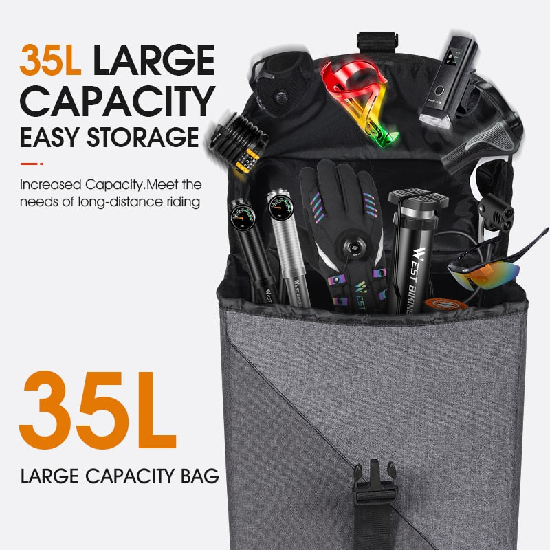 25L-35L Cycling rear rack Pannier Bags, for road, mountain and electric bikes.