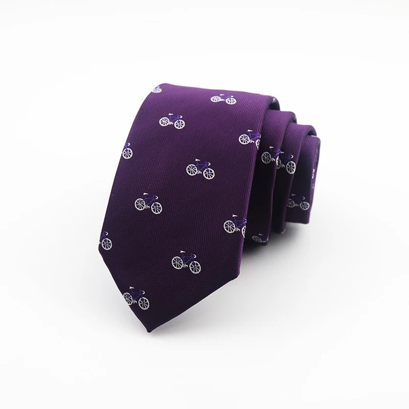 6CM Bicycle Tie purple