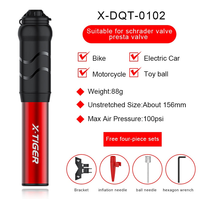 X-TIGER Portable Bicycle Mini Hand Pump