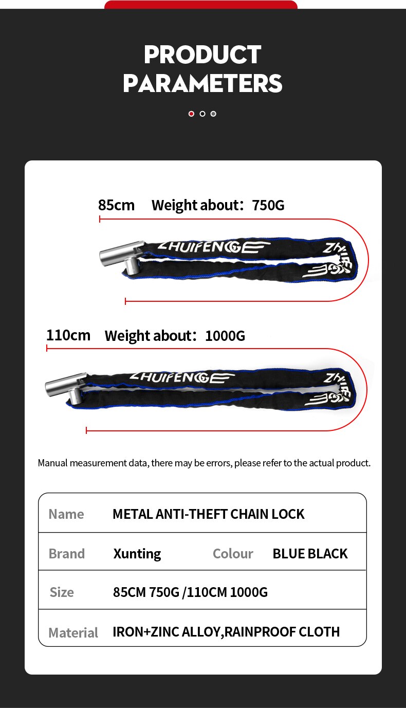 Heavy Duty Bike Chain Lock