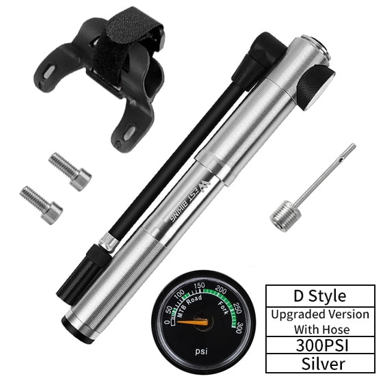 WEST BIKING Portable Mini Bicycle Pump up to160 PSI High Pressure