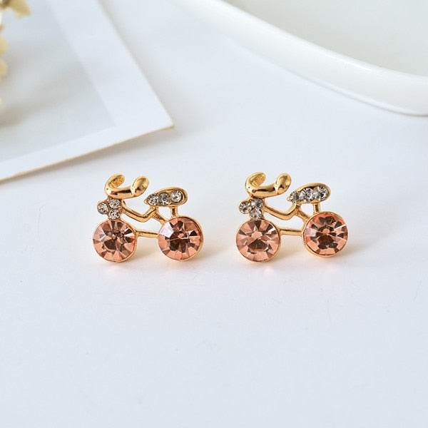 1pair Bicycle stud Earrings