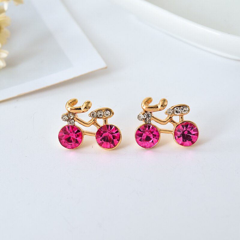 1pair Bicycle stud Earrings