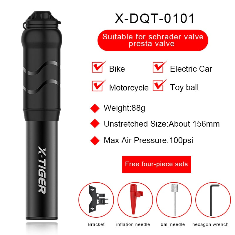 X-TIGER Portable Bicycle Mini Hand Pump