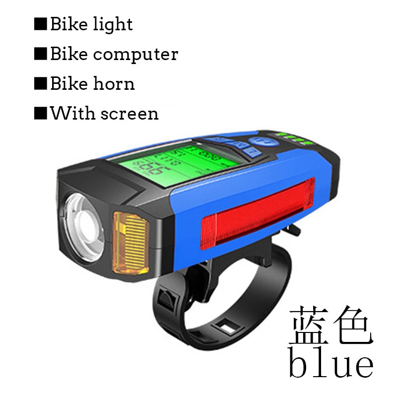 3 in 1 USB Bicycle Light/Horn/ Odometer