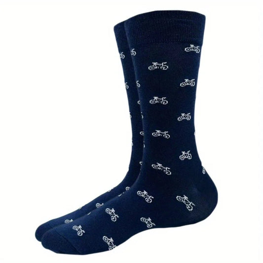 Pair of cycling themed socks