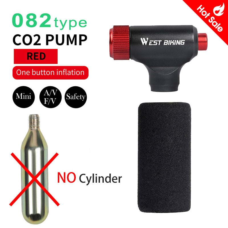 WEST BIKING Mini Portable CO2 Bicycle Pump