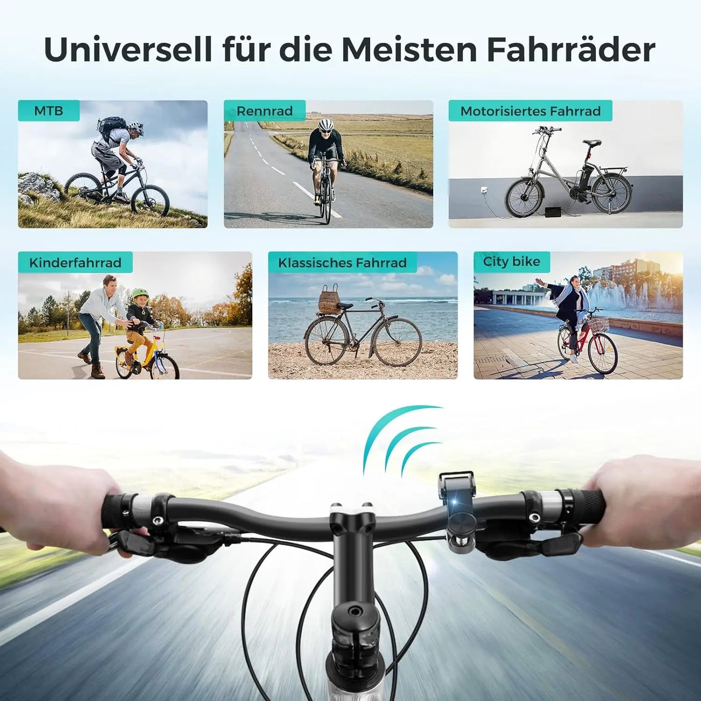 Ding! Ding! Modern Wraparound Handlebar Bike Bell