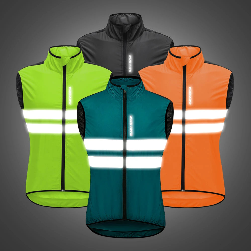 High Vis Cyclist Reflective long Sleeve Windbreaker Jacket