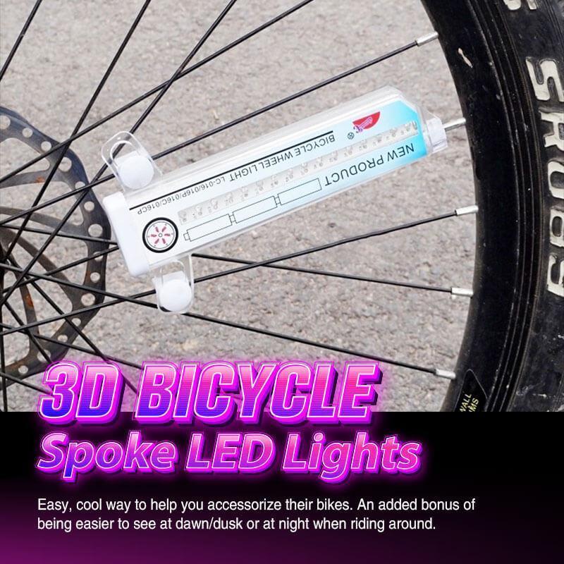 3D Bicycle Spoke LED Lights | Be stylish safe and visible l megakix