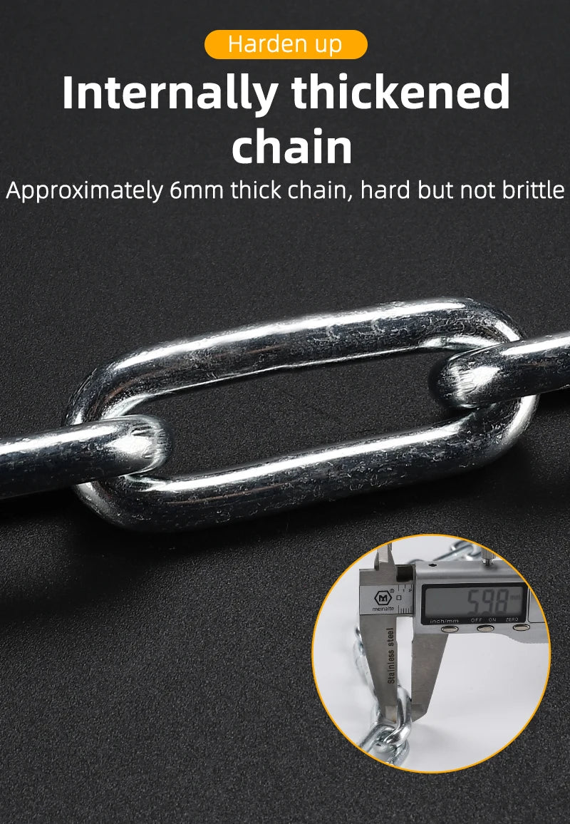 WEST BIKING 65-150cm  Bike Chain with 5 Digit code Lock