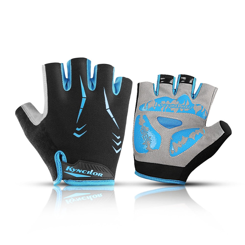 Cycling Anti-slip Anti-sweat Men Women Half Finger Gloves