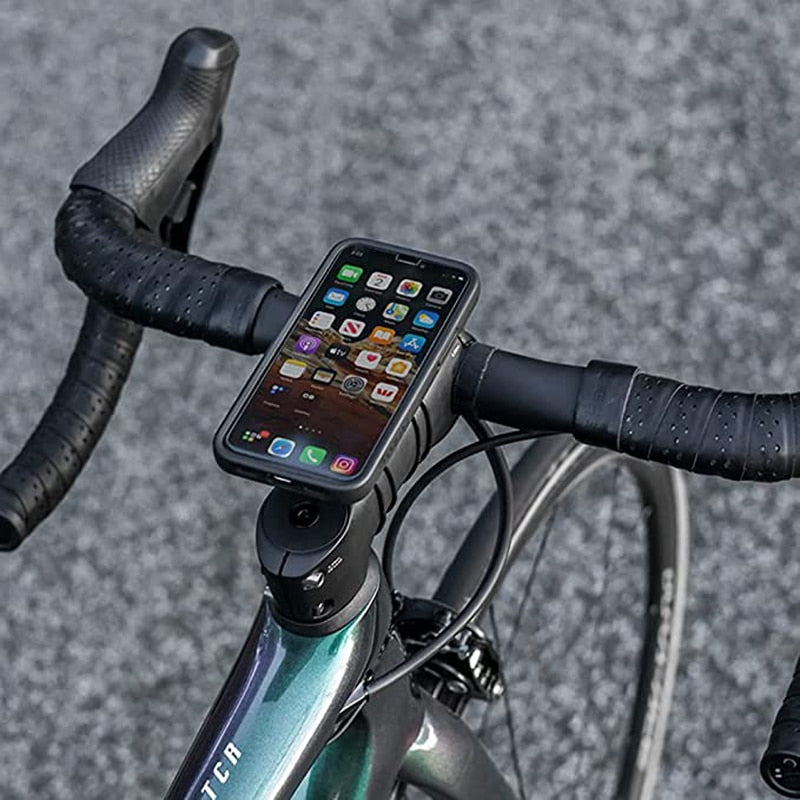 Bicycle Phone Holder suitable for all types of bikes, scooters and motorbikes.  Fits all types of phones.